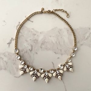 J.Crew White/Jewelled Statement Necklace